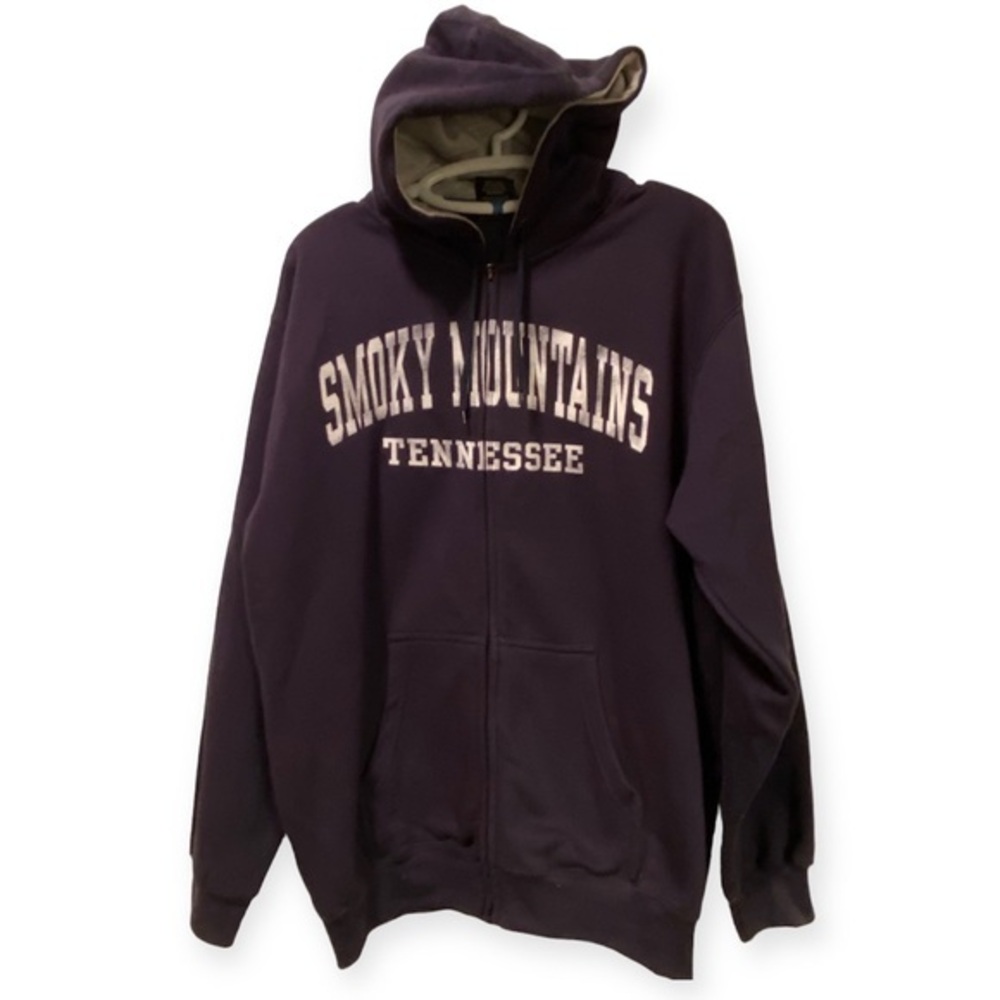 Smokey‎ Mountain Tennessee Hoodie Sweatshirt Size XXL Mens Full Front Zip